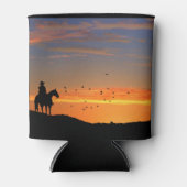 Rafraichisseur De Cannettes Cowboy et Cheval au coucher du soleil peut refroid (Devant)