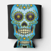 Rafraichisseur De Cannettes Crâne à sucre bleu floral (Dos)