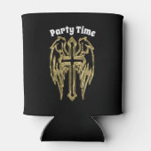 Rafraichisseur De Cannettes Croix catholique d'or avec ailes (Dos)