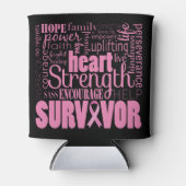 Rafraichisseur De Cannettes Description forte Cancer Survivant (Devant)