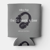 Rafraichisseur De Cannettes dj personnalisé peut refroidir avec un casque (Devant)