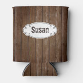 Rafraichisseur De Cannettes Dos Bois Nom personnalisé Can Cooler (Devant)