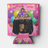 Rafraichisseur De Cannettes Doxie noire des cheveux longs (Devant)