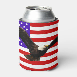 Rafraichisseur De Cannettes Drapeau Eagle chauve Etats-Unis de l'Amérique