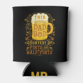 Rafraichisseur De Cannettes Drôle Papa Bod Beer Pints Fête des pères Monogramm (Devant)