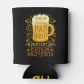Rafraichisseur De Cannettes Drôle Papa Bod Beer Pints Fête des pères Monogramm (Dos)