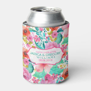 Rafraichisseur De Cannettes Eau coloréeCouleur Floral Collage Modèle