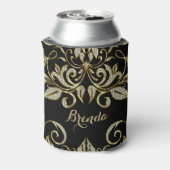 Rafraichisseur De Cannettes Elégant Noir Et Faux Or & Parties scintillant (Can Dos)