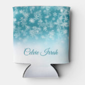 Rafraichisseur De Cannettes Élégant Snowflakes Personnalisé | Câble de refroid (Devant)