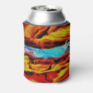 Rafraichisseur De Cannettes Eléments Chauds Et Froids Acrylique Verser Abstrai