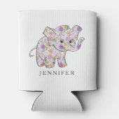 Rafraichisseur De Cannettes Eléphant Bébé Floral mignon (Dos)