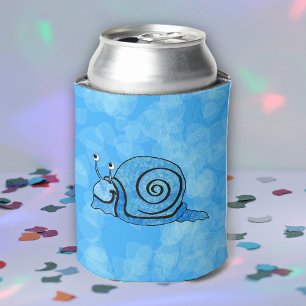 Rafraichisseur De Cannettes Escargot de sourire mignon de bleu de bande