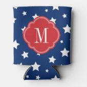 Rafraichisseur De Cannettes Étoiles patriotiques rouges blanches et bleues Mon (Devant)