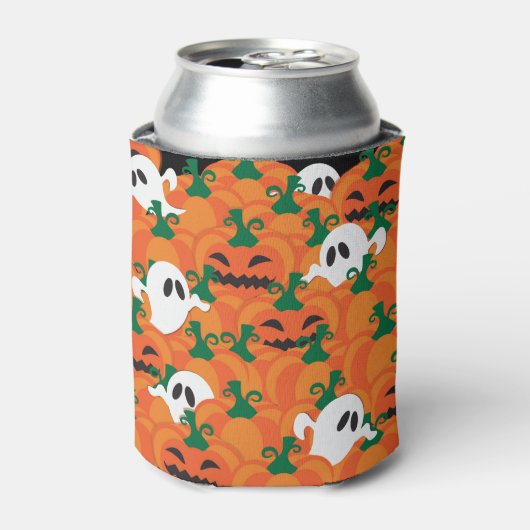 Rafraichisseur De Cannettes Fantômes d'Halloween Patch de citrouille hantée (Can devant)