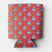 Rafraichisseur De Cannettes Flacon de Noël rouge et bleu Abstrait (Devant)