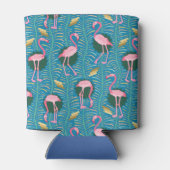 Rafraichisseur De Cannettes Flamant rose Oiseaux 20s Déco Ferns Motif Bleu per (Dos)