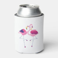 Flamants roses roses en amour
