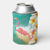 Rafraichisseur De Cannettes Flamants roses sur une plage tropicale Turquoise (Can Dos)