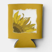 Rafraichisseur De Cannettes Fleur de Soleil Jaune Coin mariage Faveurs (Devant)
