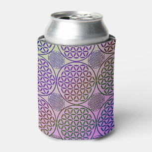 Rafraichisseur De Cannettes Fleur de vie - motif de grunge de timbre 3