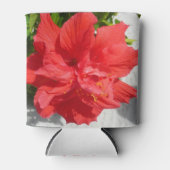 Rafraichisseur De Cannettes Fleur double hibiscus rouge (Devant)