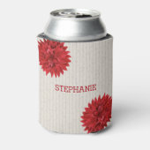 Rafraichisseur De Cannettes Fleur rouge foncé monogramme (Can Dos)