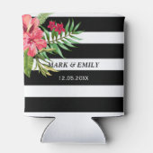 Rafraichisseur De Cannettes Fleurs Roses Et Blancs Noirs (Dos)