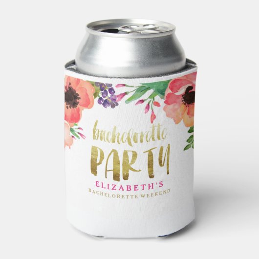 Rafraichisseur De Cannettes FLORAL BACHELORETTE PARTY Can Cooler (Can devant)