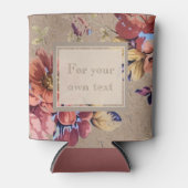 Rafraichisseur De Cannettes Floral rustique vintage (Devant)