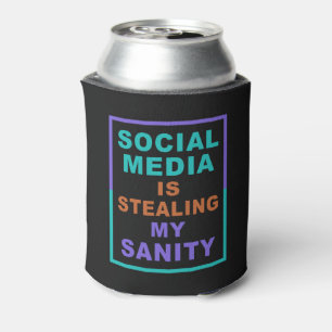 Rafraichisseur De Cannettes Funny "Social Media" monogramme personnalisé peut
