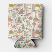 Rafraichisseur De Cannettes Funny Summer Pattern With Ships (Devant)