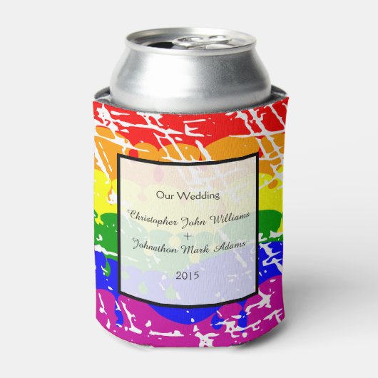 Rafraichisseur De Cannettes Gay Rainbow Freedom Mariage Keepsaké (Can devant)