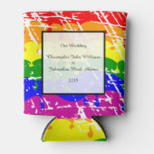 Rafraichisseur De Cannettes Gay Rainbow Freedom Mariage Keepsaké (Devant)