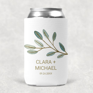 Rafraichisseur De Cannettes Gold Veine Eucalyptus Faveur de mariage