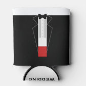 Rafraichisseur De Cannettes Groomsmen personnalisé Tuxedo Mariage Can Cooler (Dos)