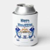 Rafraichisseur De Cannettes Hanoukka Dancing Dreidels et Jelly Doughnut (Can devant)