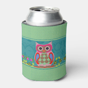 Rafraichisseur De Cannettes Hibou de patchwork