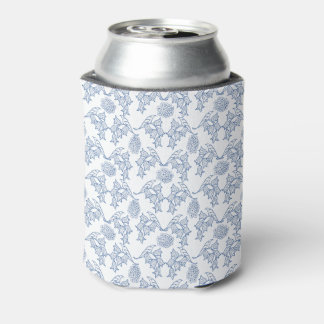 Rafraichisseur De Cannettes Indigo Blue Ethnic Floral Print Can Cooler