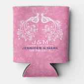 Rafraichisseur De Cannettes Inséparables floraux blancs Arrière - plan rose Da (Devant)