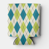 Rafraichisseur De Cannettes Jacquard Bleu Et Vert (Devant)