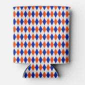 Rafraichisseur De Cannettes Jacquard orange et bleu diamant (Devant)