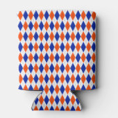 Rafraichisseur De Cannettes Jacquard orange et bleu diamant (Dos)