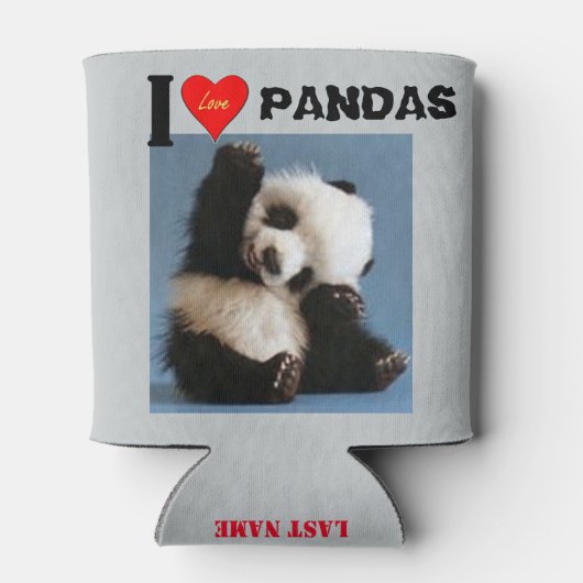 RAFRAICHISSEUR DE CANNETTES J'AIME LES PANDAS (Dos)