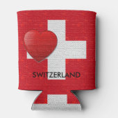 Rafraichisseur De Cannettes J'aime Suisse tasse suisse tonneau drapeau rouge c (Dos)