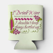 Rafraichisseur De Cannettes Je Bois Du Vin Drôle Citation (Dos)