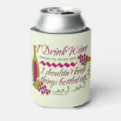 Rafraichisseur De Cannettes Je Bois Du Vin Drôle Citation (Can Dos)