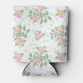 Rafraichisseur De Cannettes Joli Roses de chien rose sur White Can Cooler (Devant)