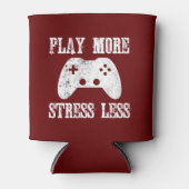 Rafraichisseur De Cannettes Jouer plus de stress moins de jeu vidéo (Devant)