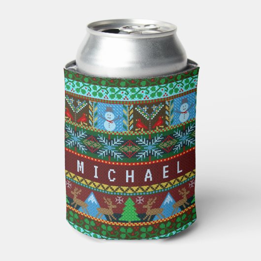 Rafraichisseur De Cannettes Jour férié des neigeurs de Noël | Nom (Can devant)