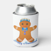 Rafraichisseur De Cannettes Judaïque Hanoukka Gingerbread Homme Menorah (Can devant)